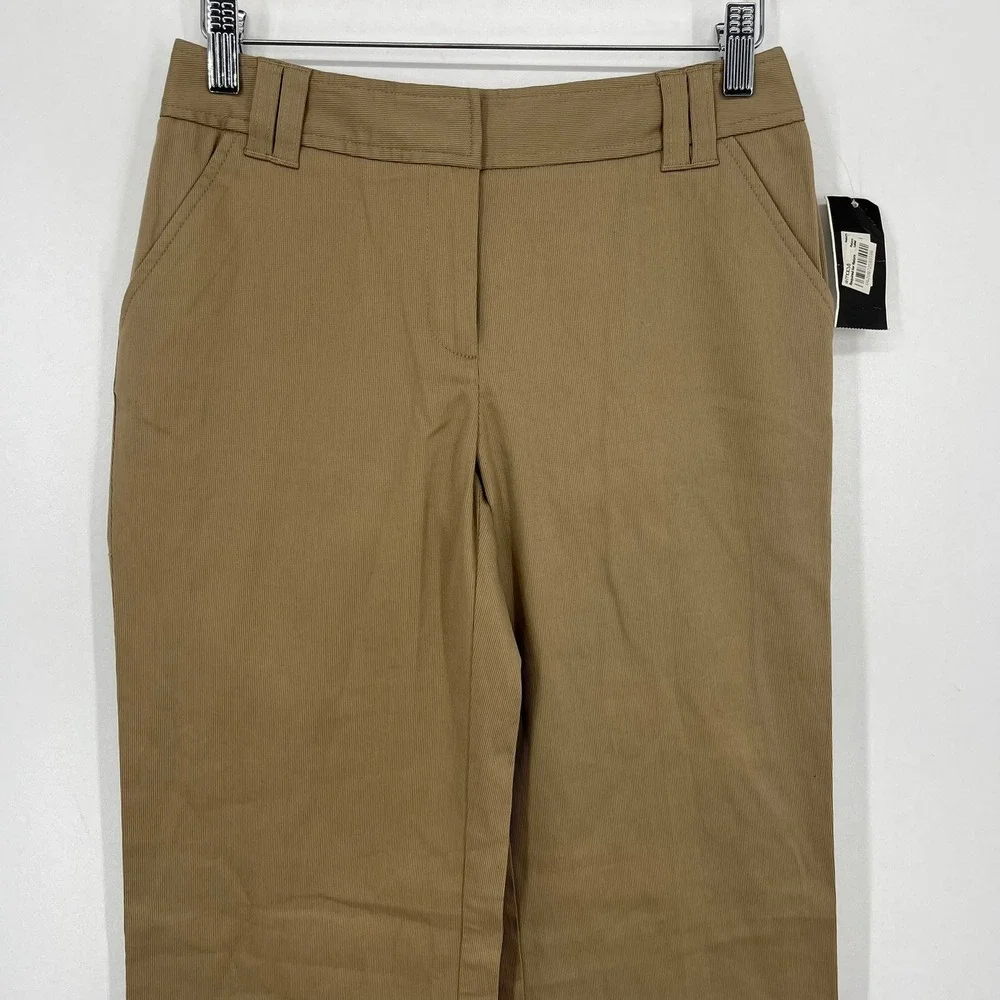 Alfani Women Khaki Ongoing‎ Bedford Dress Pants P30206K194 Size 2 New